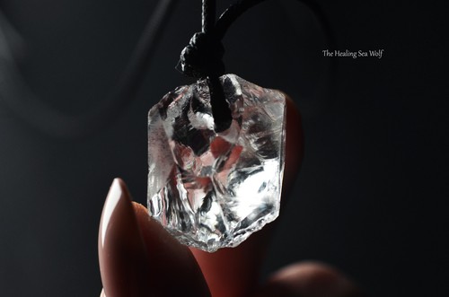Azeztulite crystal necklace - azeztulite,