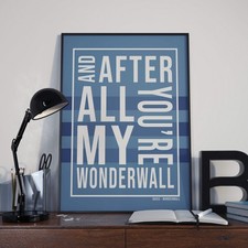 Oasis Poster - Wonderwall Song