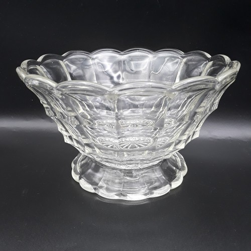 Vintage glass footed pedestal - vintage,