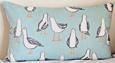 Handmade Bolster Cushion Cover in Clarke & Clarke Laridae Duck Egg