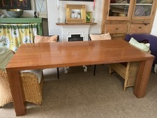 Vintage Dining Table Solid Wood 2m 6/8 Seater 90s Italian Chunky Confalonieri