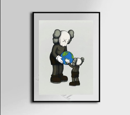 Kaws giving kid the - the, world