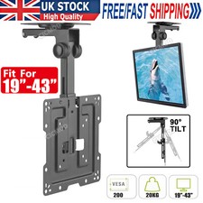 19"-43" Universal TV Bracket Roof Ceiling Mount Stand Swivel Tilt Caravan Home
