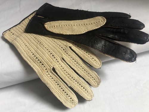 Vintage mens cream crochet