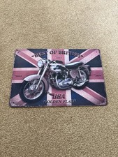 Best Of British BSA Golden Flash Tin Metal Wall Display Motorbikes
