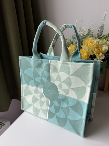 Harrods small tote bag teal - harrods, &