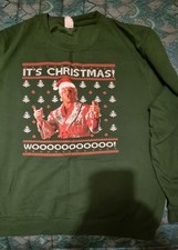 WWE Ric Flair Green Ugly Christmas Jumper Mens Sweater Sweatshirt