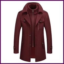 New Winter Men Cashmere Trench