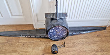 VINTAGE ALL METAL AIRPLANE FLYING WALL CLOCK 180 CM WIDE / MAN CAVE / OFFICE