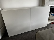 Ikea Besta Matte White Unit Cupboard Sideboard Dresser 2 Doors