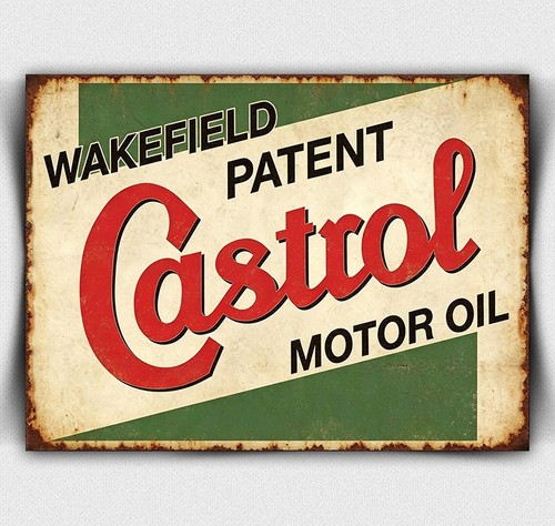 Castrol wakefield sign metal - sign,