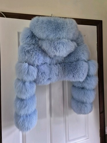 Blue fox fur - fur, cropped