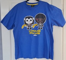 Obscene Clothing Pulp Fiction Crime Pays Sz Large Retro T-shirt