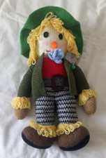 Hand knitted scarecrow soft