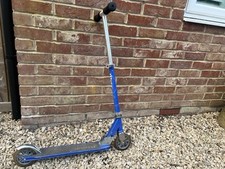 JD Bug Classic Folding Street Scooter Blue And Chrome Stunt