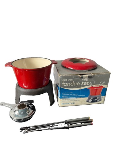 Kitchen craft cast iron fondue - cast,