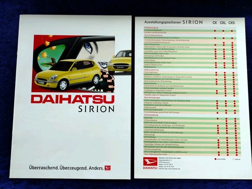 Daihatsu sirion brochure - sirion,