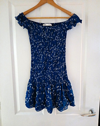 Zara blue white floral - zara,