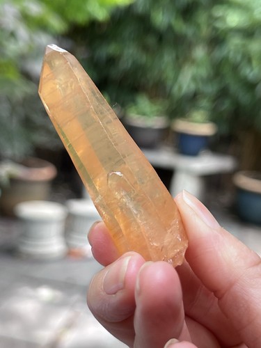 Tangerine lemurian seed quartz - lemurian,