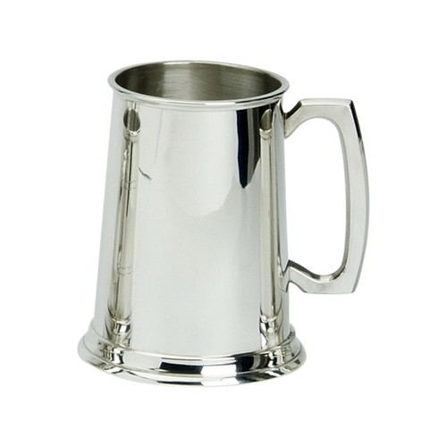 Pewter 1pt glass bottom - pewter,