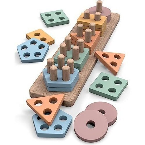 Wooden sorting stacking toys - sorting,