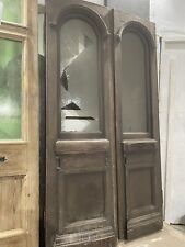 ANTIQUE STATELY PAIR of LARGE OAK DOORS - SALVAGED / RECLAIMED / GOTHIC / GLASS
