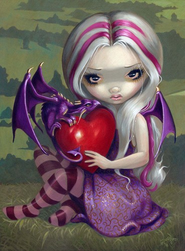 Fairy art print valentine - fairy,