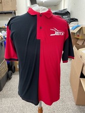 Durham Jets Unisex Red/Black Pique Polo Shirt Size Small - Free P&P