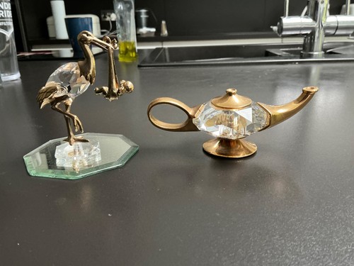 Small crystal ornaments stork - small,