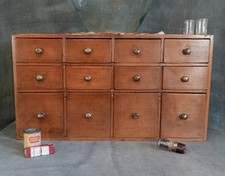 Antique Pine Bank of Drawers -