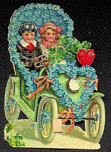 Vintage die cut valentine - die-cut, valentine's