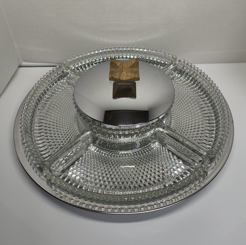 Vintage 7pc lazy susan chrome - 7pc,