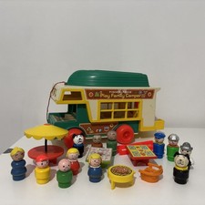 Fisher Price Little People Play Family Camper Van 994 & Accessories Vintage 1972