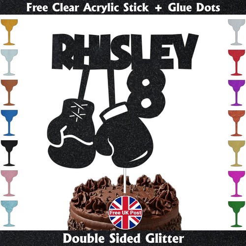Boxer cake topper personalised - boxer,