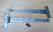 Pair of PENNY END HAND FORGED door  tee t hinges old English style cottage