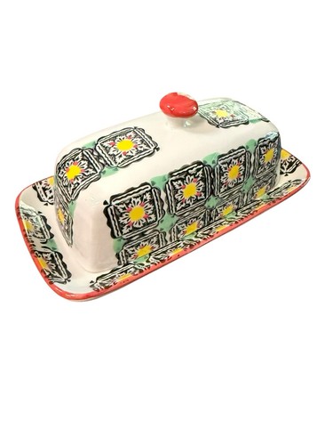 Butter dish royal black - black, square
