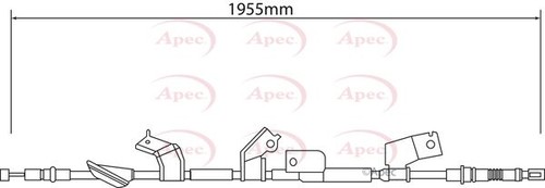 Parking brake cable pull - brake, rear