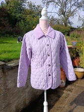 CUTE JOHN PARTRIDGE LILAC AND LIME QUILTED JACKET Size XS Fits 10-12