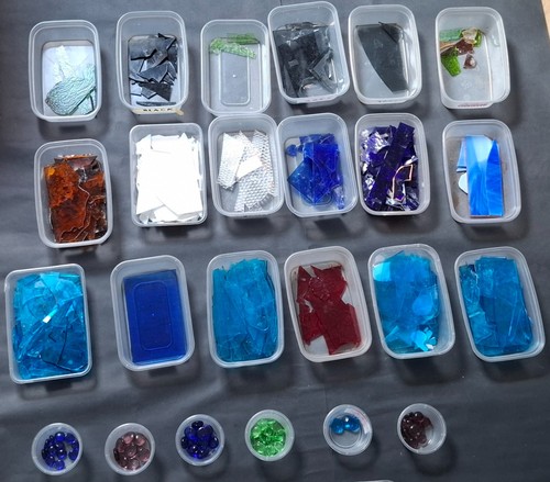 Stained glass offcuts - glass,