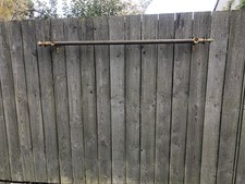 victorian brass curtain pole 