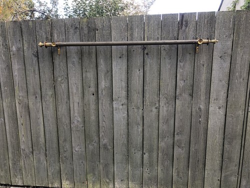 Victorian brass curtain pole - victorian,