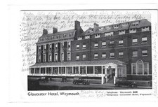 Printed postcard of the Gloucester hotel in Weymouth Dorset in  Good  condition