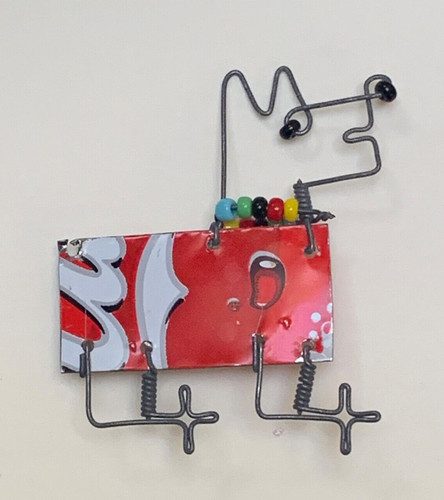Dog brooch african - african, handcrafted