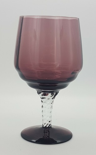 Hand blown 375ml amethyst wine - hand,