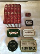 Vintage Empty Tins. St Bruno Tobacco; Nipits,  Sold separately.
