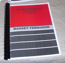MASSEY FERGUSON OPERATOR INSTRUCTION BOOK 2203 2205 INDUSTRIAL  TRACTOR REPRINT