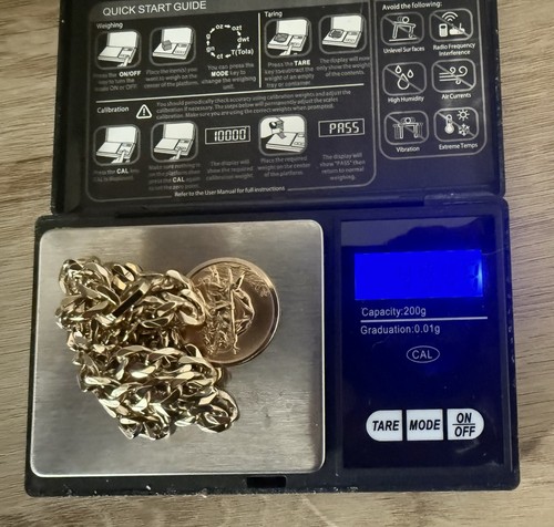 9ct gold curb - chain, with