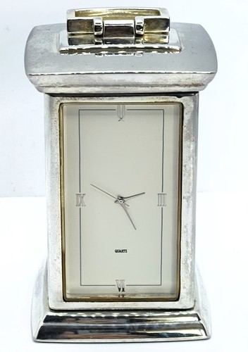 Silver plated carriage - carriage, clock