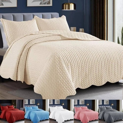 Piece quilted bedspread set - 3,