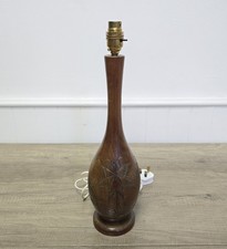 Vintage Wooden Lamp Carved